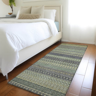 Piper Looms Chantille Stripes ACN527 Sage Area Rug