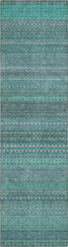 Piper Looms Chantille Stripes ACN527 Turquoise Area Rug