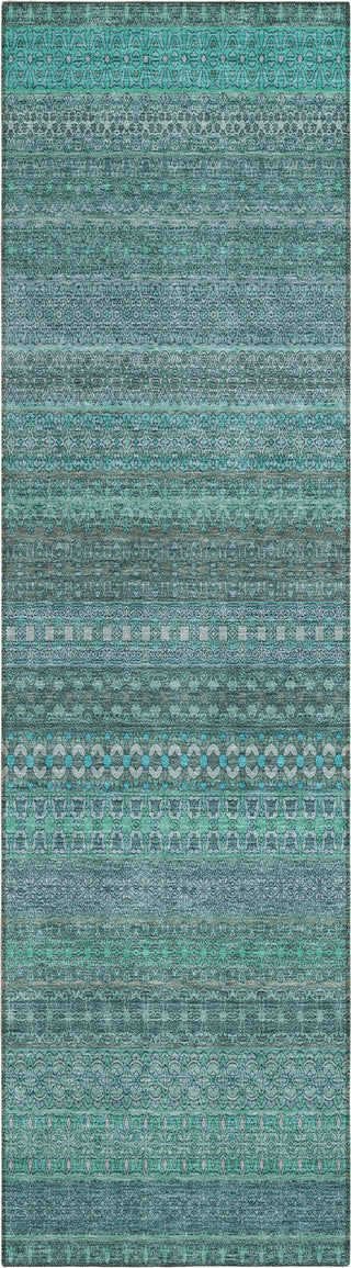 Piper Looms Chantille Stripes ACN527 Turquoise Area Rug