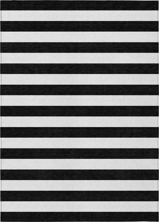 Piper Looms Chantille Stripes ACN528 Black Area Rug