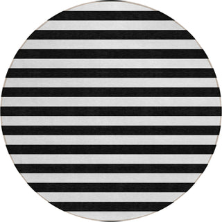 Piper Looms Chantille Stripes ACN528 Black Area Rug