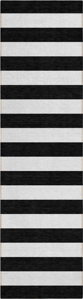 Piper Looms Chantille Stripes ACN528 Black Area Rug