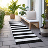 Piper Looms Chantille Stripes ACN528 Black Area Rug