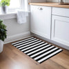 Piper Looms Chantille Stripes ACN528 Black Area Rug