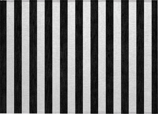 Piper Looms Chantille Stripes ACN528 Black Area Rug