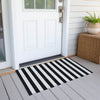 Piper Looms Chantille Stripes ACN528 Black Area Rug