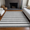 Piper Looms Chantille Stripes ACN528 Charcoal Area Rug