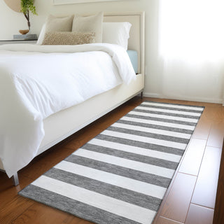 Piper Looms Chantille Stripes ACN528 Charcoal Area Rug