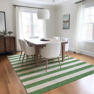 Piper Looms Chantille Stripes ACN528 Green Area Rug