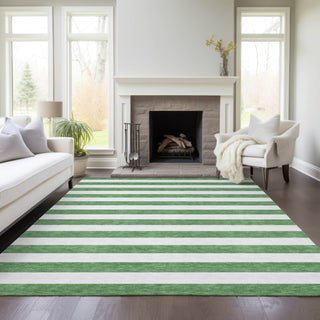 Piper Looms Chantille Stripes ACN528 Green Area Rug