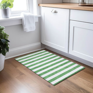 Piper Looms Chantille Stripes ACN528 Green Area Rug