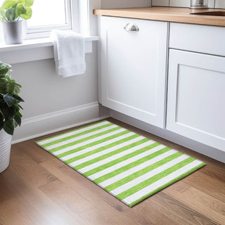 Piper Looms Chantille Stripes ACN528 Lime Area Rug