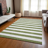 Piper Looms Chantille Stripes ACN528 Olive Area Rug