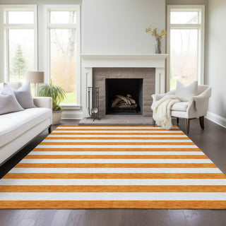 Piper Looms Chantille Stripes ACN528 Orange Area Rug