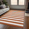 Piper Looms Chantille Stripes ACN528 Paprika Area Rug