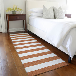 Piper Looms Chantille Stripes ACN528 Paprika Area Rug