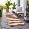 Piper Looms Chantille Stripes ACN528 Paprika Area Rug