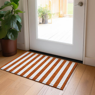 Piper Looms Chantille Stripes ACN528 Paprika Area Rug