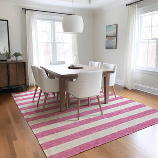 Piper Looms Chantille Stripes ACN528 Pink Area Rug