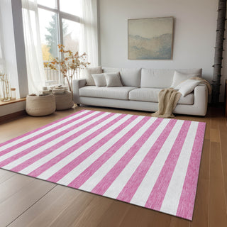 Piper Looms Chantille Stripes ACN528 Pink Area Rug