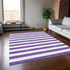 Piper Looms Chantille Stripes ACN528 Purple Area Rug