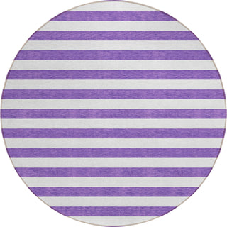 Piper Looms Chantille Stripes ACN528 Purple Area Rug