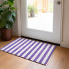 Piper Looms Chantille Stripes ACN528 Purple Area Rug