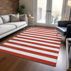 Piper Looms Chantille Stripes ACN528 Red Area Rug