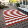 Piper Looms Chantille Stripes ACN528 Red Area Rug