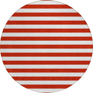 Piper Looms Chantille Stripes ACN528 Red Area Rug