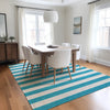 Piper Looms Chantille Stripes ACN528 Teal Area Rug