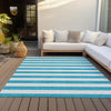 Piper Looms Chantille Stripes ACN528 Teal Area Rug