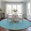 Piper Looms Chantille Stripes ACN528 Teal Area Rug