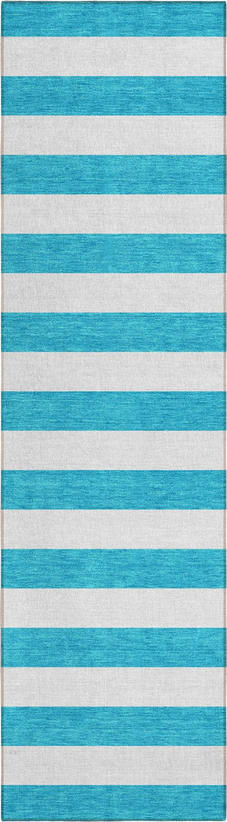 Piper Looms Chantille Stripes ACN528 Teal Area Rug