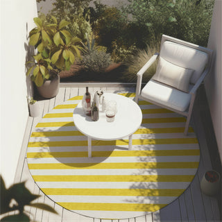 Piper Looms Chantille Stripes ACN528 Yellow Area Rug