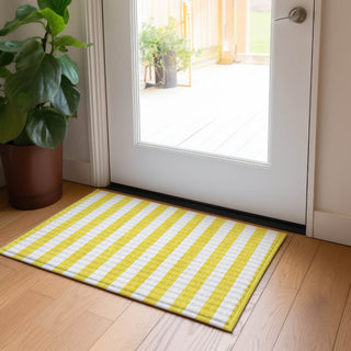 Piper Looms Chantille Stripes ACN528 Yellow Area Rug