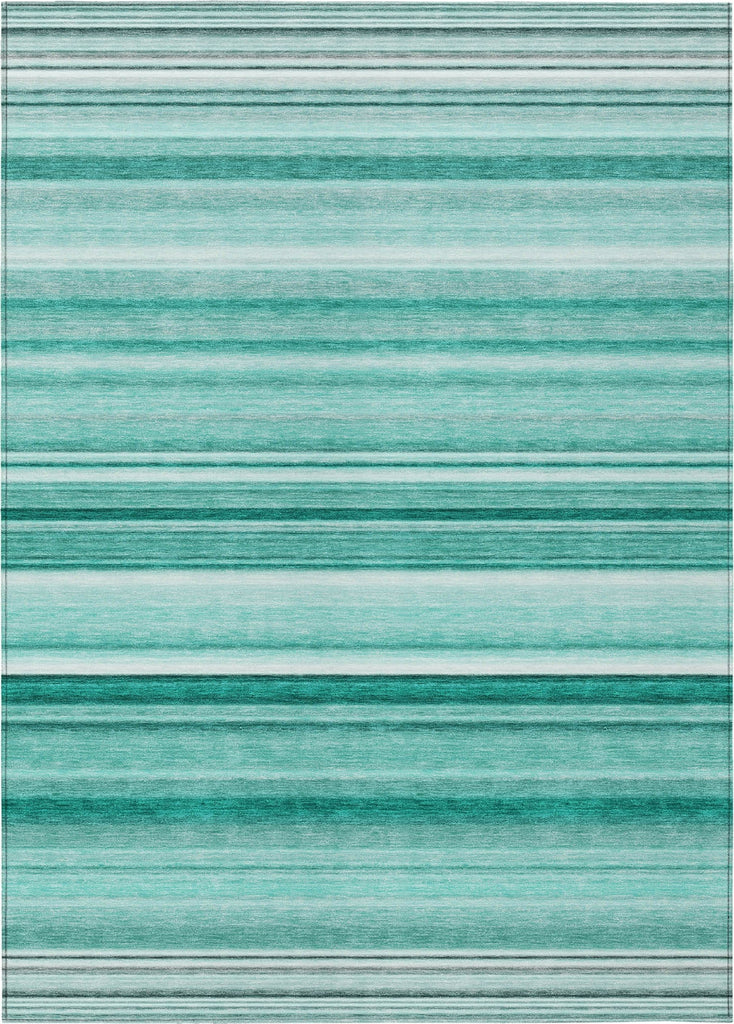 Piper Looms Chantille Stripes ACN529 Aqua Area Rug