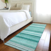 Piper Looms Chantille Stripes ACN529 Aqua Area Rug