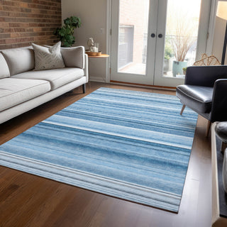 Piper Looms Chantille Stripes ACN529 Blue Area Rug