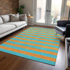 Piper Looms Chantille Stripes ACN530 Aqua Area Rug