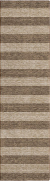 Piper Looms Chantille Stripes ACN530 Coffee Area Rug
