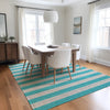 Piper Looms Chantille Stripes ACN530 Turquoise Area Rug