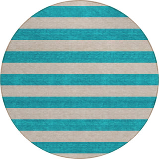 Piper Looms Chantille Stripes ACN530 Turquoise Area Rug