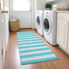 Piper Looms Chantille Stripes ACN530 Turquoise Area Rug