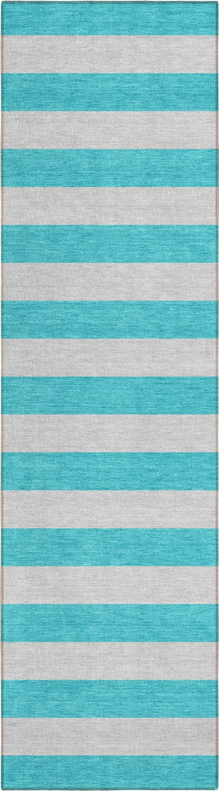 Piper Looms Chantille Stripes ACN530 Turquoise Area Rug