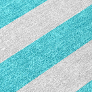 Piper Looms Chantille Stripes ACN530 Turquoise Area Rug