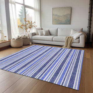 Piper Looms Chantille Stripes ACN531 Blue Area Rug