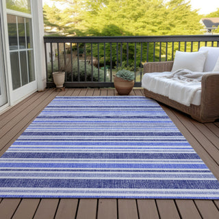 Piper Looms Chantille Stripes ACN531 Blue Area Rug