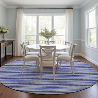 Piper Looms Chantille Stripes ACN531 Blue Area Rug