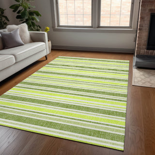 Piper Looms Chantille Stripes ACN531 Fern Area Rug